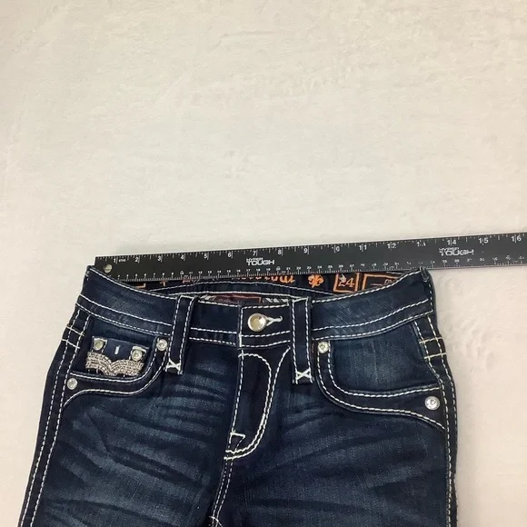 Rock Revival Claret Mid-rise Skinny Jeans Sz 24